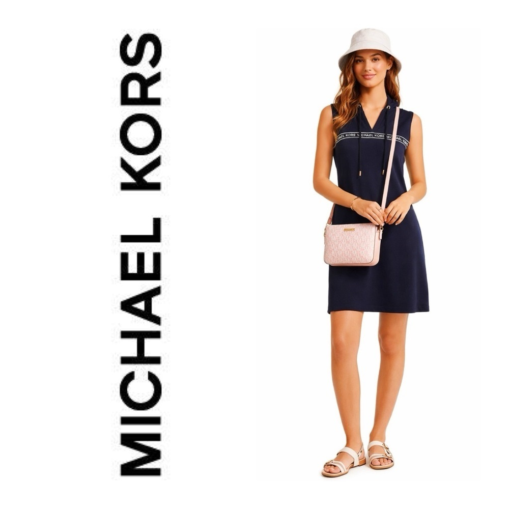MICHAEL KORS Navy Hooded Dress